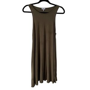Tobi Army Green Sleeveless Pullover Knit Swim Cover Dress Women’s Size XS
